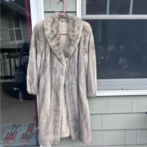 Vintage long gray mink coat sz small - Picture 2 of 11